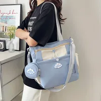 Fashion Style Large Capacity Handbag Summer Trendy Crossbody Shoulder Bag Ladies Students With Nylon Material Zipper Closure main image 4