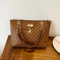 Fashion Large Capacity Women's Shoulder Bag Retro Commuter Hand-Carrying Bag Fashion Polyester Inner Material Square Zipper Closure main image 2