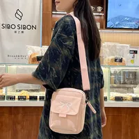 Cute Bow Tie Student Commuter Single-shoulder Bag, Soft And Girly Forest-style Small Crossbody Bag main image 4