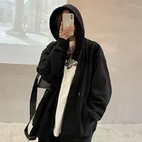 Oversized Hooded Cardigan Women's Long Sleeve Zipper Casual Style Scale Pattern Couple Coat Spring And Autumn New sku image 10