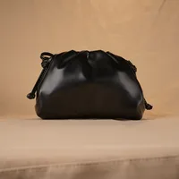 Cloud-Shaped Handbag Women's Fashion All-Match Clipped Button-Style Crossbody Bag Small Size Dumpling-Shaped Pu Material Shoulder Belt main image 2