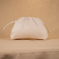Cloud-Shaped Handbag Women's Fashion All-Match Clipped Button-Style Crossbody Bag Small Size Dumpling-Shaped Pu Material Shoulder Belt sku image 2