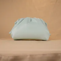 Cloud-Shaped Handbag Women's Fashion All-Match Clipped Button-Style Crossbody Bag Small Size Dumpling-Shaped Pu Material Shoulder Belt sku image 10