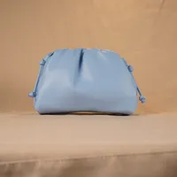 Cloud-Shaped Handbag Women's Fashion All-Match Clipped Button-Style Crossbody Bag Small Size Dumpling-Shaped Pu Material Shoulder Belt sku image 11
