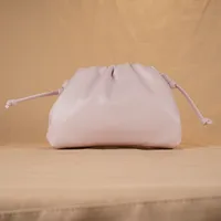 Cloud-Shaped Handbag Women's Fashion All-Match Clipped Button-Style Crossbody Bag Small Size Dumpling-Shaped Pu Material Shoulder Belt sku image 14