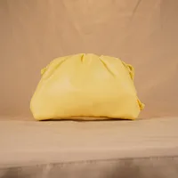 Cloud-Shaped Handbag Women's Fashion All-Match Clipped Button-Style Crossbody Bag Small Size Dumpling-Shaped Pu Material Shoulder Belt sku image 24