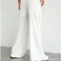 Casual Drawstring Straight Pocket Women's Solid Color Trousers High Waist Loose Fashion  Style Style main image 2