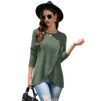 Autumn And Winter Knitted Sweater Women's Crew Neck Split Plus Size Women's Top Design Sense Niche Fashion Street Style Loose Design main image 5