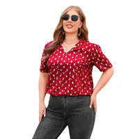 New Loose-Fitting Casual T-shirt Golden Embossed V-neck Short Sleeve Women's Plus Size Commuter Top Street Style Comfortable Geometric Pattern main image 5