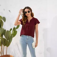 Spring And Summer Women's Loose-Fitting Casual Round-Neck Short-Sleeved T-shirt Commuter Plush Top Street Style Senior Street Style main image 2
