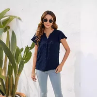 Spring And Summer Women's Loose-Fitting Casual Round-Neck Short-Sleeved T-shirt Commuter Plush Top Street Style Senior Street Style main image 4