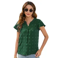 Spring And Summer Women's Loose-Fitting Casual Round-Neck Short-Sleeved T-shirt Commuter Plush Top Street Style Senior Street Style main image 5
