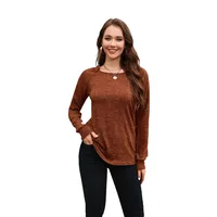 Casual And Lightweight Long Sleeve Crew Neck Pullover Sweater Autumn And Winter Women's T-shirt Sweet Fresh Style Comfortable Polyester main image 5