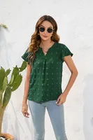 Spring And Summer Women's Loose-Fitting Casual Round-Neck Short-Sleeved T-shirt Commuter Plush Top Street Style Senior Street Style sku image 6