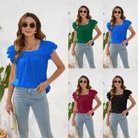 Spring And Summer Loose Casual Women's T-shirt Round Neck Short Sleeve Commuter Solid Color Top Street Style Senior Street Fashion main image 1