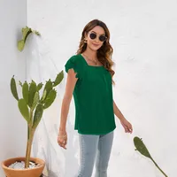 Spring And Summer Loose Casual Women's T-shirt Round Neck Short Sleeve Commuter Solid Color Top Street Style Senior Street Fashion main image 3