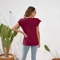 Spring And Summer Loose Casual Women's T-shirt Round Neck Short Sleeve Commuter Solid Color Top Street Style Senior Street Fashion main image 4