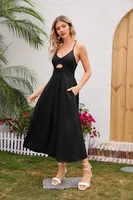 Floral Print Summer Hollowed Leisure Vacation Travel Dress Cotton Polyester Material Strapless High Waist A- Line Skirt sku image 15
