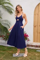 Floral Print Summer Hollowed Leisure Vacation Travel Dress Cotton Polyester Material Strapless High Waist A- Line Skirt sku image 8
