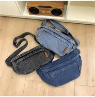 Harajuku Style Women's Cross-Body Bag Multifunction Denim Unisex Student Bag Hip Hop Trend Brand Street Fashion High Street main image 1
