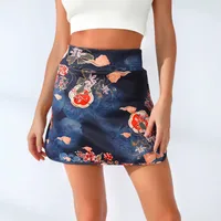 Slim Fit High Waist Print Leggings Safety Bottoming Skort  Style Baseball Skirt Slim Dress main image 1