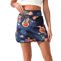 Slim Fit High Waist Print Leggings Safety Bottoming Skort  Style Baseball Skirt Slim Dress main image 5