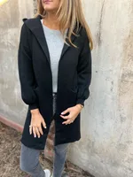 Casual Wool Jacket Coat Ladies Belt Pocket Hooded Solid Color Autumn And Winter Long Sleeve Loose Commuter Style Fashion sku image 12