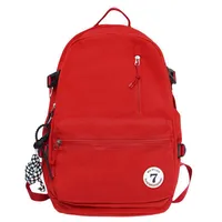 Casual Solid Color Backpack Unisex Couple School Handbag Nylon Material Urban Simple Fashion Shockproof Wear-Resistant Breathable sku image 2