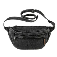 Harajuku Style Women's Cross-Body Bag Multifunction Denim Unisex Student Bag Hip Hop Trend Brand Street Fashion High Street main image 6