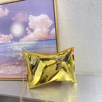 Fashionable Asymmetric Folding Women's Shoulder Bag Creative Candy Color Multifunctional Messenger Bag High Quality Polyester Material main image 2