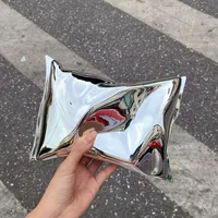 Fashionable Asymmetric Folding Women's Shoulder Bag Creative Candy Color Multifunctional Messenger Bag High Quality Polyester Material main image 5
