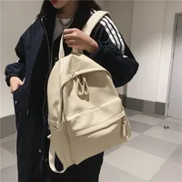 Fashion  Style Ulzzang Style School Backpack Unisex Leisure Travel Solid Color Breathable Multipurpose High School And College Junior High School main image 1