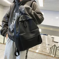 Fashion  Style Ulzzang Style School Backpack Unisex Leisure Travel Solid Color Breathable Multipurpose High School And College Junior High School main image 2