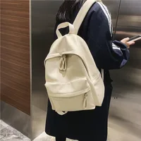 Fashion  Style Ulzzang Style School Backpack Unisex Leisure Travel Solid Color Breathable Multipurpose High School And College Junior High School main image 3