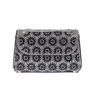 Fashion Rhinestone-Encrusted Chain Shoulder Bag Women's The Dinner Party Bag Fashion Compact Square PU Leather Handbag Strap Polyester Fiber Lining main image 2