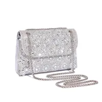 Fashion Rhinestone-Encrusted Chain Shoulder Bag Women's The Dinner Party Bag Fashion Compact Square PU Leather Handbag Strap Polyester Fiber Lining main image 5