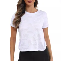 Summer Thin Ice Silk Short Sleeve T-shirt Women's Quick-Drying Running Fitness Sports Loose Plus Size Camouflage Quick-Drying Clothing main image 2