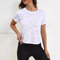 Summer Thin Ice Silk Short Sleeve T-shirt Women's Quick-Drying Running Fitness Sports Loose Plus Size Camouflage Quick-Drying Clothing main image 4