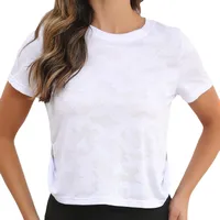 Summer Thin Ice Silk Short Sleeve T-shirt Women's Quick-Drying Running Fitness Sports Loose Plus Size Camouflage Quick-Drying Clothing main image 5