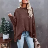 Fall  New European Style Women's Knitted Coat With Yarn Shoulder Regular Length Long Sleeve Classic Retro Style main image 4