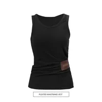 Ladies Knitted Vest Top Round Neck Sleeveless Fashion Patchwork Solid Color Overhead Summer New Casual Basic Design main image 1