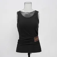 Ladies Knitted Vest Top Round Neck Sleeveless Fashion Patchwork Solid Color Overhead Summer New Casual Basic Design main image 2