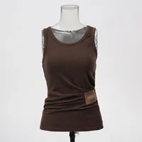 Ladies Knitted Vest Top Round Neck Sleeveless Fashion Patchwork Solid Color Overhead Summer New Casual Basic Design main image 4