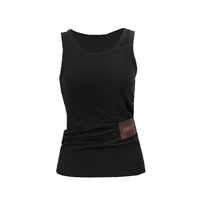 Ladies Knitted Vest Top Round Neck Sleeveless Fashion Patchwork Solid Color Overhead Summer New Casual Basic Design main image 5