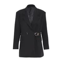 Fashion French Style Retro Easy Matching Baggy Coat Solid Color Buttons Detail Women's Fashion Long Sleeve Slim Fit Style Trueran main image 2
