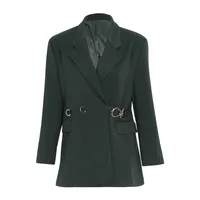 Fashion French Style Retro Easy Matching Baggy Coat Solid Color Buttons Detail Women's Fashion Long Sleeve Slim Fit Style Trueran main image 4