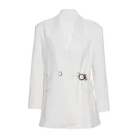 Fashion French Style Retro Easy Matching Baggy Coat Solid Color Buttons Detail Women's Fashion Long Sleeve Slim Fit Style Trueran main image 5
