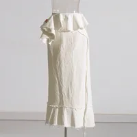 Elegant Long Ankle-Length Half Skirt Ladies Fashion Design Summer New Splicing Style Pure Color Versatile Skirts For Women main image 3