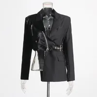 Slim Fit Long Sleeve Commuter Style Men Women Matching Motorcycle Fashion Zipper Solid Color Business Coat Trendy Outerwear main image 2
