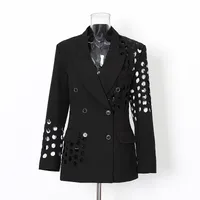 Casual Style Women's Suit Jacket Fashionable Hollow Design Summer New Arrival European Personality Casual Outerwear main image 2